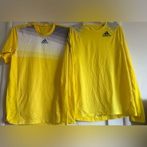 Adidas Yellow Long Sleeve Shirts
